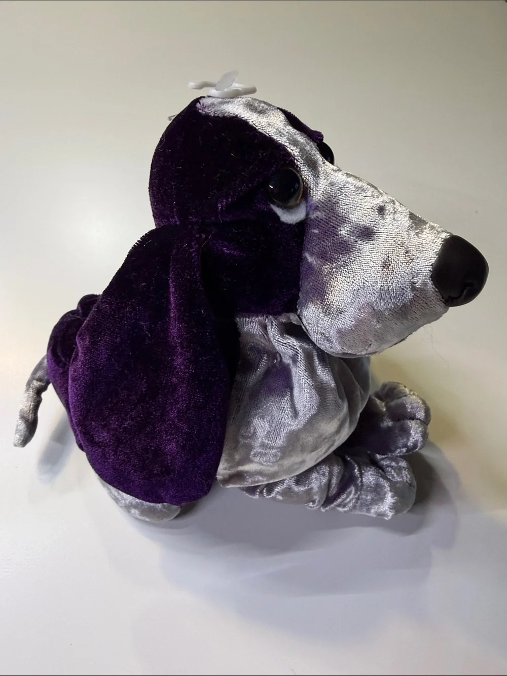 1990s‎ Hush Puppies Plush Bassett Purple Velvet Edition